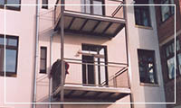 Balkon an einem Wohnhaus in Zittau